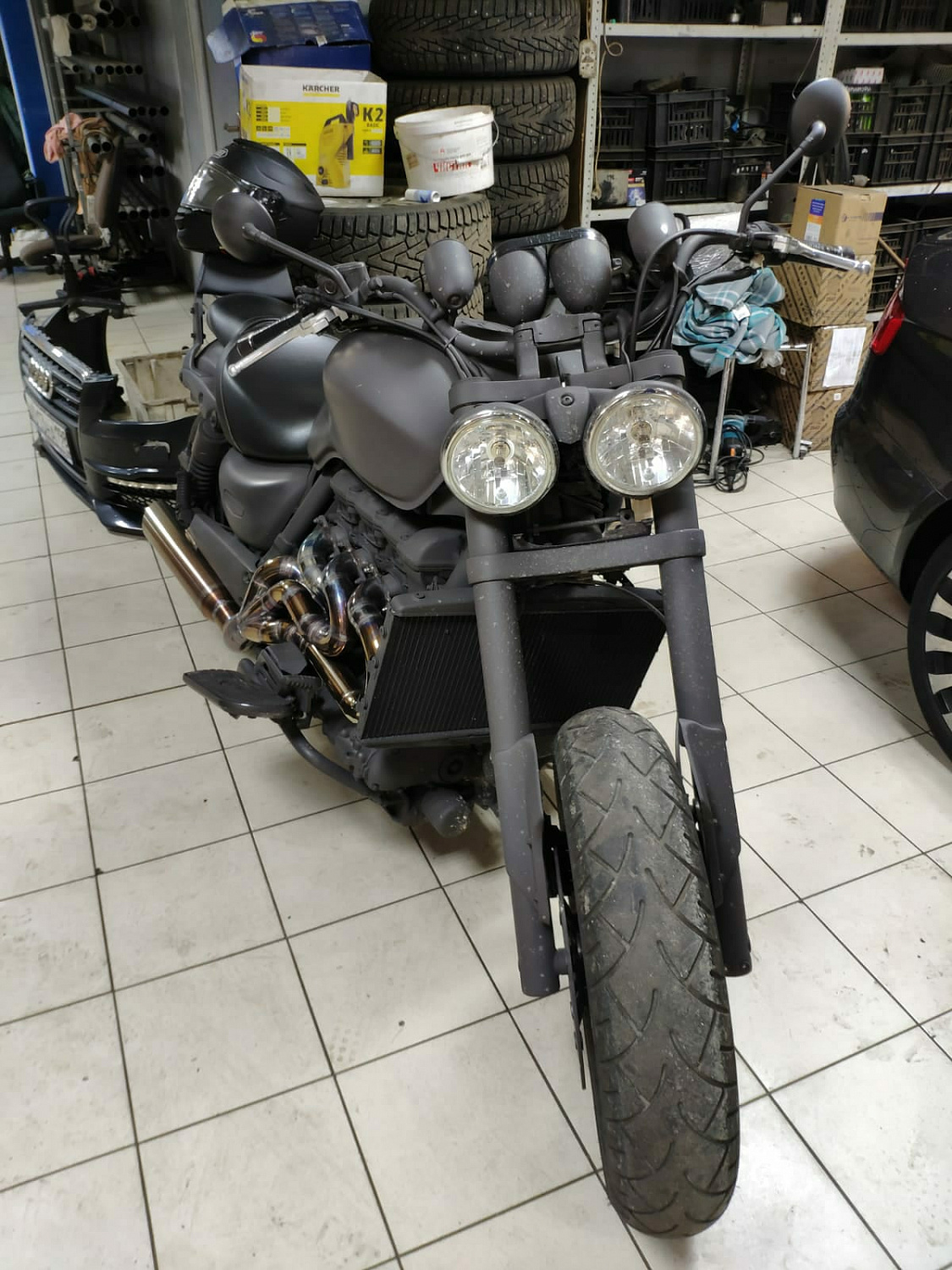 Легендарный мотоцикл Triumph Rocket 3 - замена штатного выхлопа